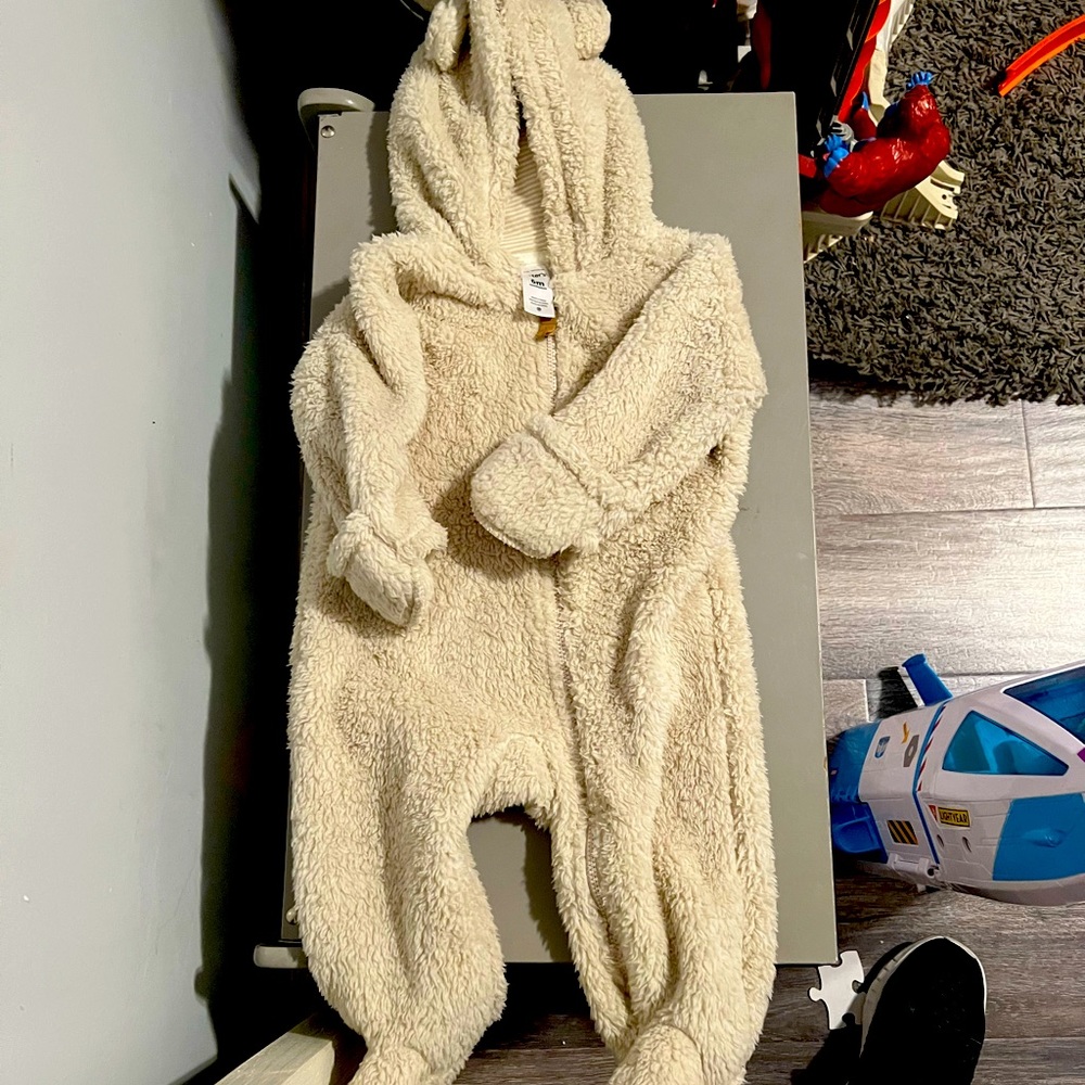 Carters one piece baby zip up